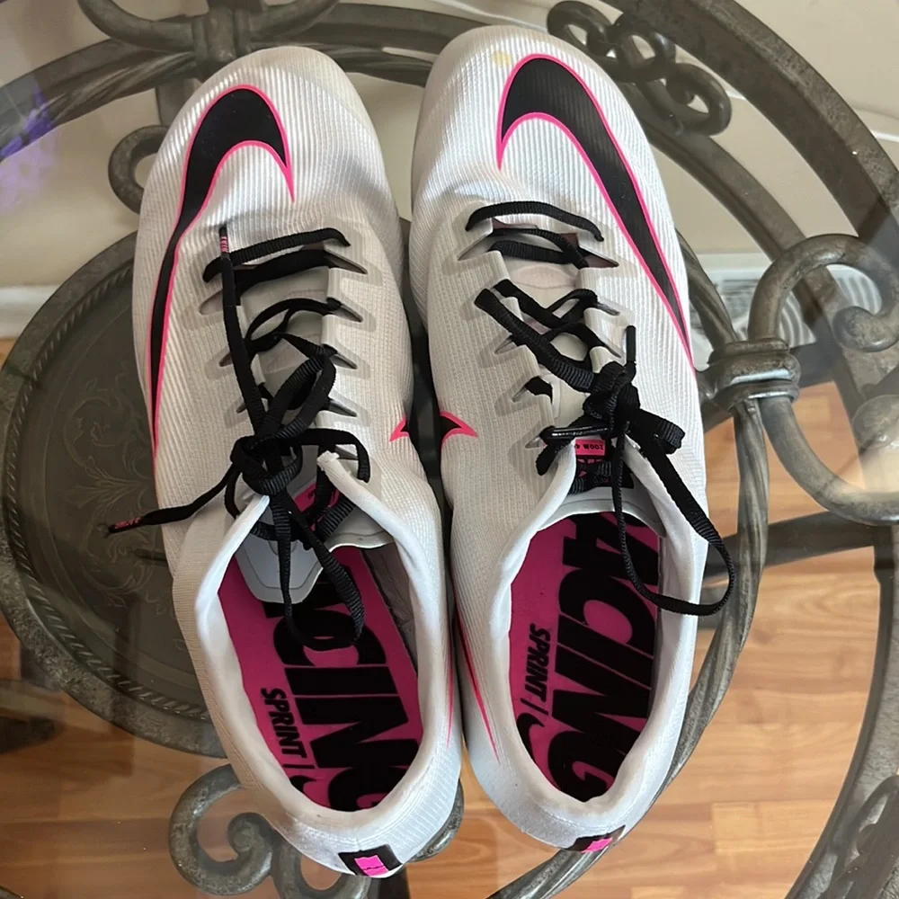 NIKE ZOOM 400 TRACK & FIELD Spikes AA1205-003 Pure Platinum Black Ponk Size 11.5